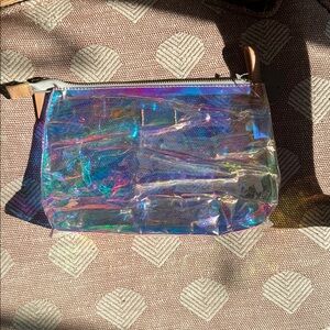 Close to vintage JCrew cosmetic bag Zipper Halogen Multicolor Cool futuristic
